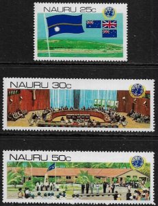 Nauru #221-3 MNH Set - UN Declaration