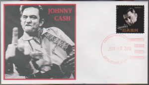 2013 Johnny Cash Stamp OOAK UO First Day Cover FDC JC2 09