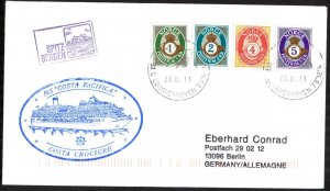 {A190} Norway 2011 Ships MS Costa Pacifica Spitzbergen Cover