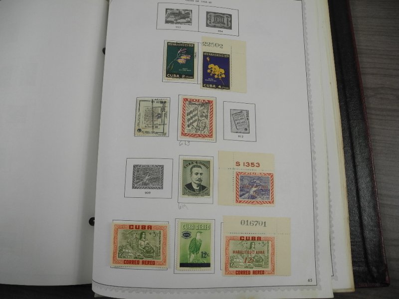 CUBA, Excellent Stamp Collection hinged in a battered Minkus album