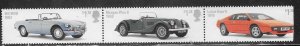 GB#3212-3214  £1.28 Motor Vehicles Strip of 3  (MNH) CV $16.00