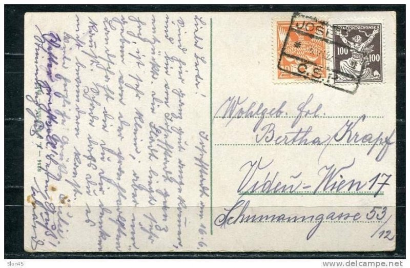 Czechoslovakia 1922 Postal Card to Vienna  Josefov