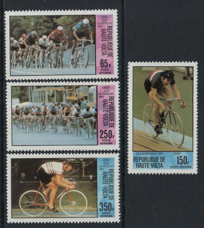 XG-O365 OLYMPIC GAMES - Upper Volta, 1980 Russia Moscow '80, Cycling... MNH Set