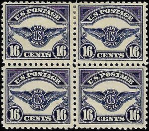 C5 Mint,OG,HR/NH... Block of 4... SCV $360.00... Bottom pair are Never Hinged