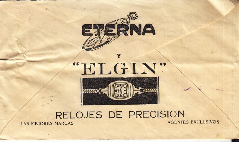 El Salvador 1941 Airmail Cover - Elgin Watches Advertising 