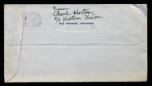 US Stamp Sc# 634 on Cover with Western Union WU Perfin