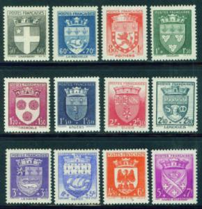 FRANCE Scott B135-146 MNH** 1942 Semi Postal arms set CV $42