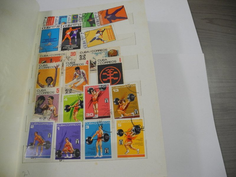 CUBA, accumulation of Stamps in a stock book