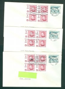 Greenland.  1978. 3 Covers, Used. 4-Block Sc# 86 + 78. Holsteinsb-Egedes-Sdr.St.