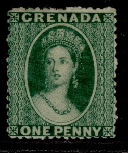 GRENADA QV SG4, 1d green, M MINT. Cat £110.