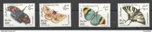 1993 Somalia Fauna Insects Butterflies #472-5 Michel 10 Euro 1Set ** Nw1530