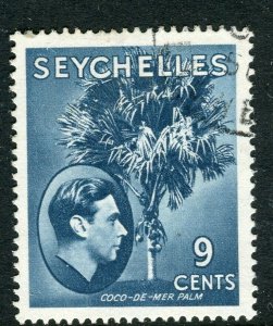 SEYCHELLES; 1938 early GVI issue fine used 9c. value