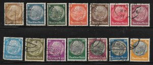 German Reich (1933) - Scott #401-414 F VF - Used Complete set