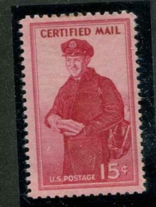 United States SC# FA1 Certified Mail 15c MNH with mount