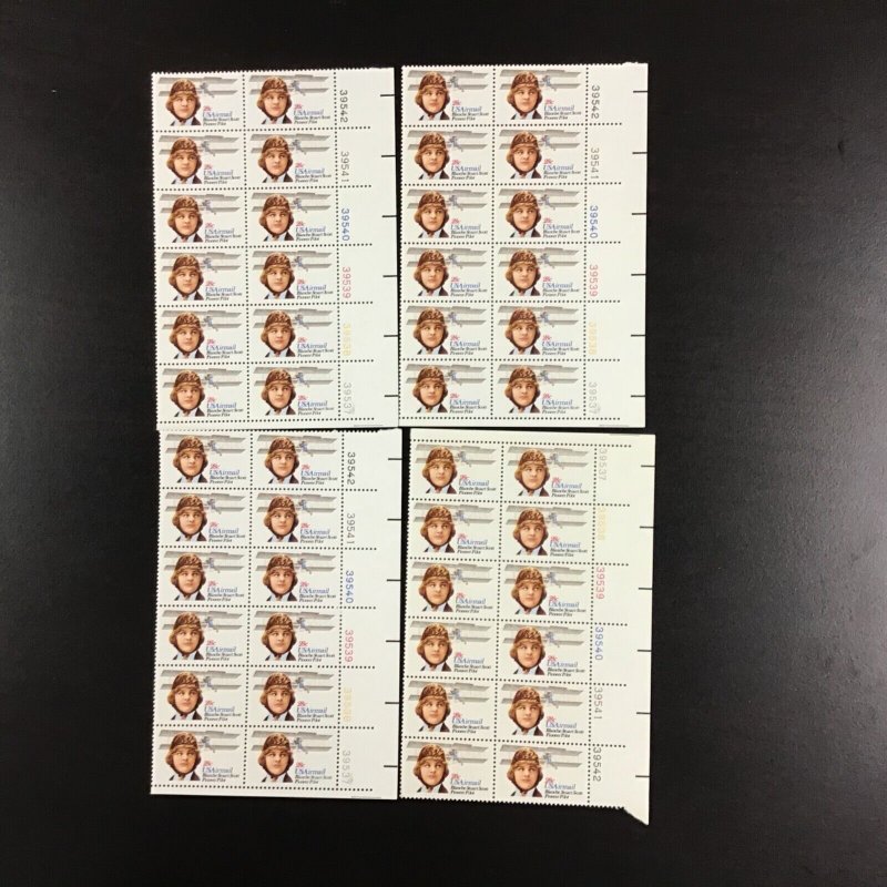 C99  Blanche Stuart Scott, Pilot  MNH  28c  One Plate Block of 12 FV $3.36