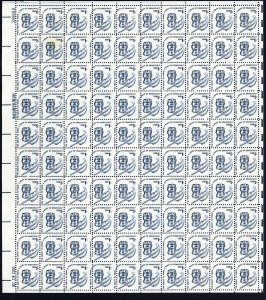 1581, Mint NH 1¢ Misplaced Pins (Misperf) Error Sheet of 100 - Stuart Katz