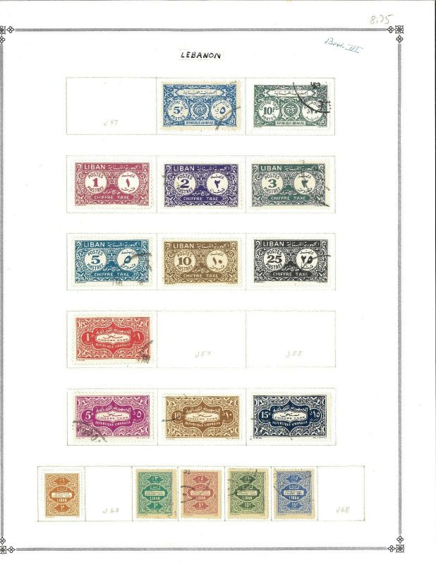 Lebanon 1924-1942 M & U Hinged on scott Blank Pages