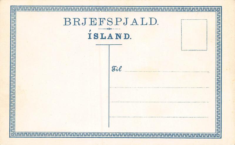 Iceland, Stamp Postcard, #73, Published by Ottmar Zieher, Circa 1905-10, Unused