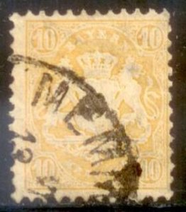 Bavaria 1870 SC# 28 Used CH4