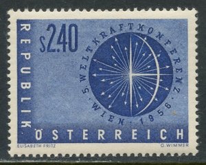 AUSTRIA Sc#611 1956 International Power Conference Complete OG Mint Hinged