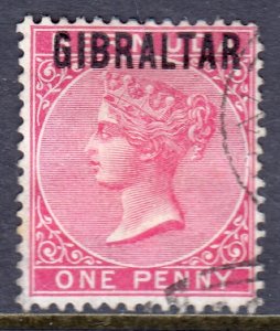 Gibraltar - Scott #2 - Used - Toning spots - SCV $5.50