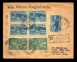 Brazil 1943 SC# 616-617 FDC / Burle Marx, minor crease - L20872