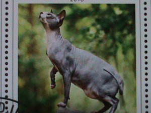 ​DJIBOUTI 2018-SC#1540- WORLD FAMOUS LOVELY CATS CTO SHEET VF LAST ONE