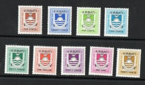 Thematic stamps kiribati 1981 postage dues D1/9 mint