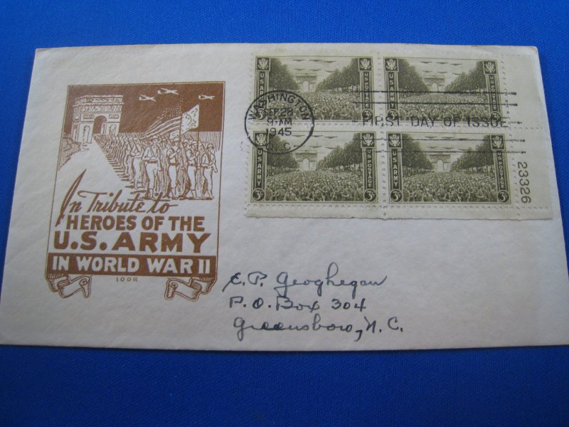 U.S. 1945 - SCOTT #934  PB  FDC