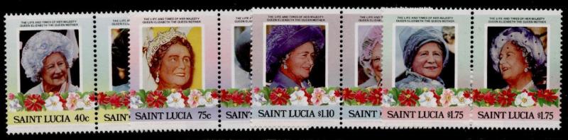 St Lucia 782-5 MNH Queen Mother 85th Birthday, Flowers