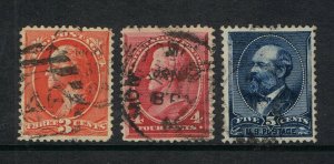 VERY AFFORDABLE GENUINE SCOTT #214 #215 #216 1887 ABNC ISSUE SET OF 3 STAMPS