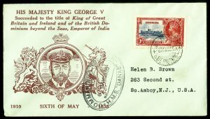 Bermuda Stamps VF King George V Cachet 1935 Cover And Cancel