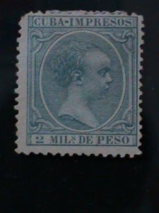 ​CUBA-IMPREAL1890-KING ALFONSO XIII MH-VF-134 YEARS OLD-SCOTT NOT LISTED