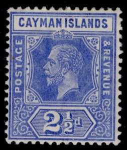 CAYMAN ISLANDS GV SG44, 2½d bright-blue, LH MINT.