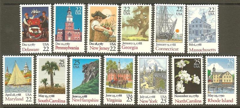 US Scott 2336 - 2348  BICENTENARY STATEHOOD  SERIES
