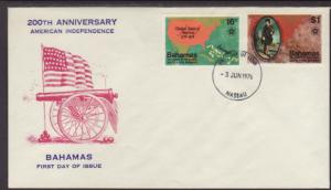 Bahamas 393-393 US Bicentennial 1976 U/A FDC