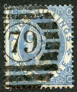 SG119 2/- Deep Blue Plate 1 Cat 240 pounds