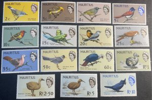 MAURITIUS # 276-290-MINT/HINGED-----COMPLETE SET------1965