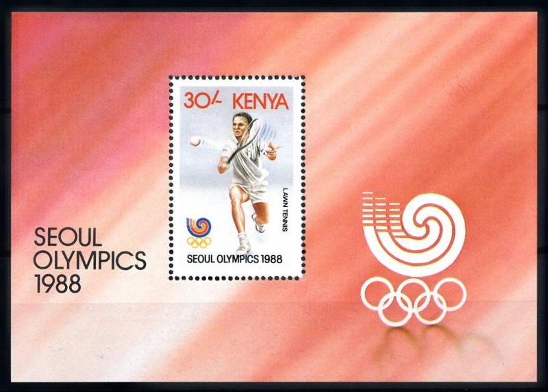 [92194] Kenya 1988 Olympic Games Seoul Tennis Sheet MNH