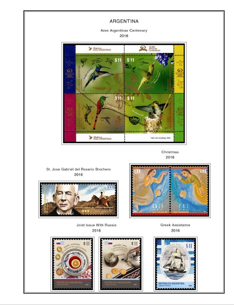 COLOR PRINTED ARGENTINA 2011-2020 STAMP ALBUM PAGES (81 illustrated pages)