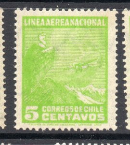 Chile 1920s-30s Airmail Early Issue Fine Mint Hinged Shade 5c. NW-13403