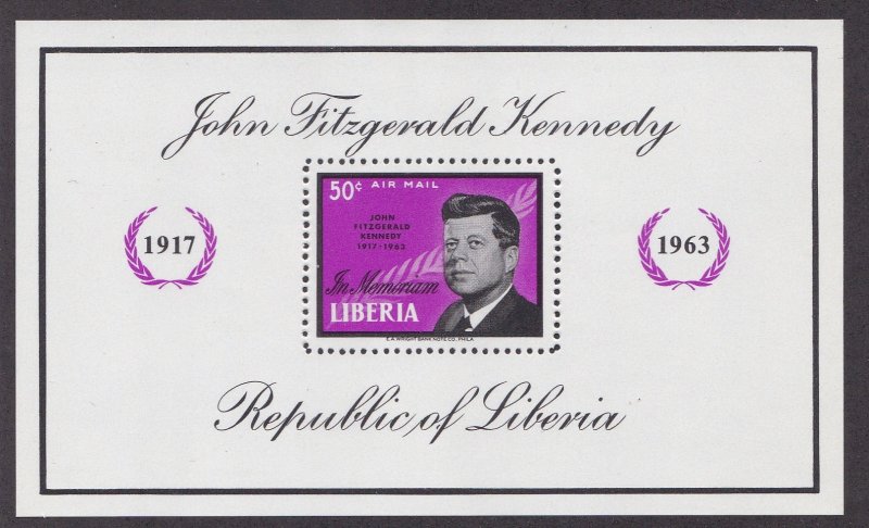 Liberia # 414, C160-161, John F. Kennedy, Perf, NH, 1/2 Cat.