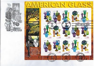 1999 USA First Day Amer Glass Sheet Cover- Artcraft Cache-Sc 3328 -Rare! (CF105)