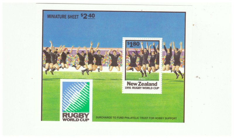 NEW ZEALAND SC.1057a 1991 RUGBY WORLD CHAMPIONSHIP S/S MNH YE6