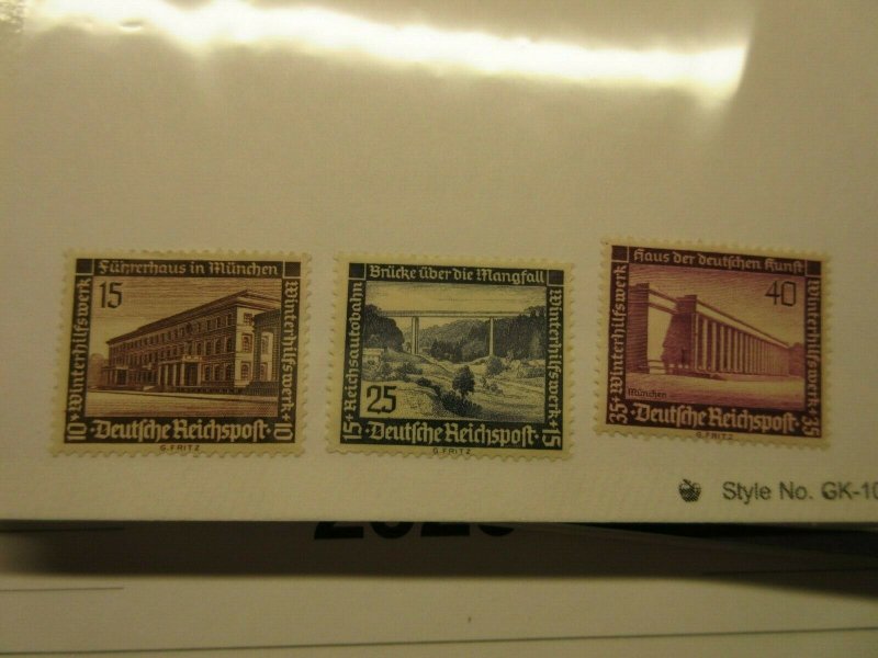 GERMANY  Scott  B99 B100 & B101  top values in set  MLH  LotA  Cat $9.50