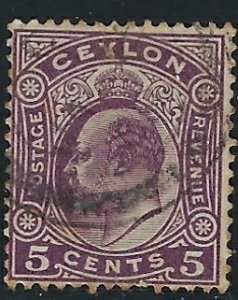 Ceylon 197 Used 1908 Issue (fe3452)