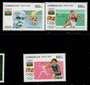 Azerbaijan Sc 474-476 1994 Olympics stamp set mint NH