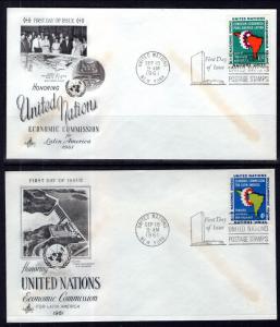 UN New York 93-94 Economic Artcraft Set of Two U/A FDC