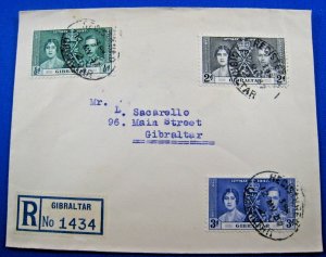 GIBRALTAR  -  1937  -  CORONATION  FDC       (ggc52)