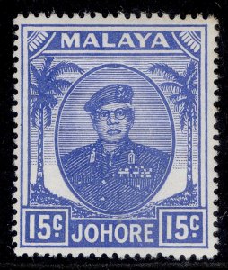 MALAYSIA - Johore GVI SG140, 15c ultramarine, NH MINT.